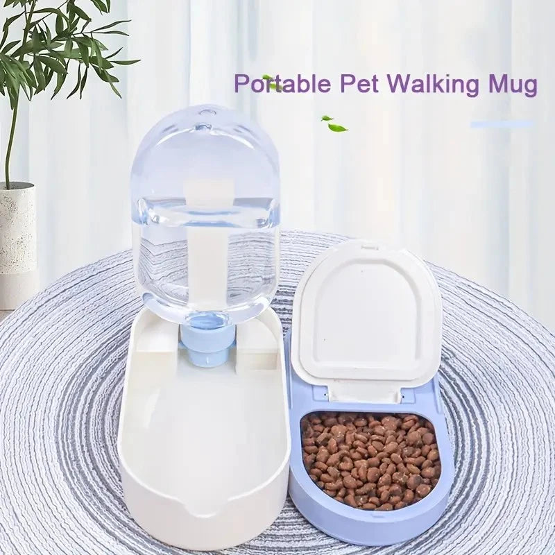 Leakproof Collapsible Pet Water & Food Bottle, BPA-Free Travel Design for Dogs & Cats, Portable for Hiking, Camping, Walking, Ou