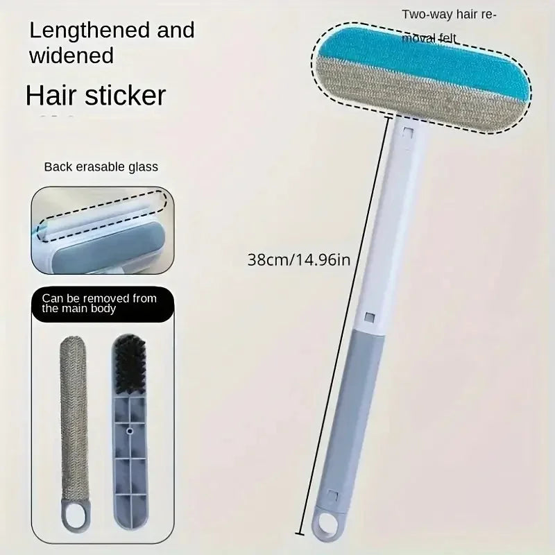 Premium Long-Handle Dog Brush with Nylon Bristles for Effortless Grooming, Tangle & Shedding Control