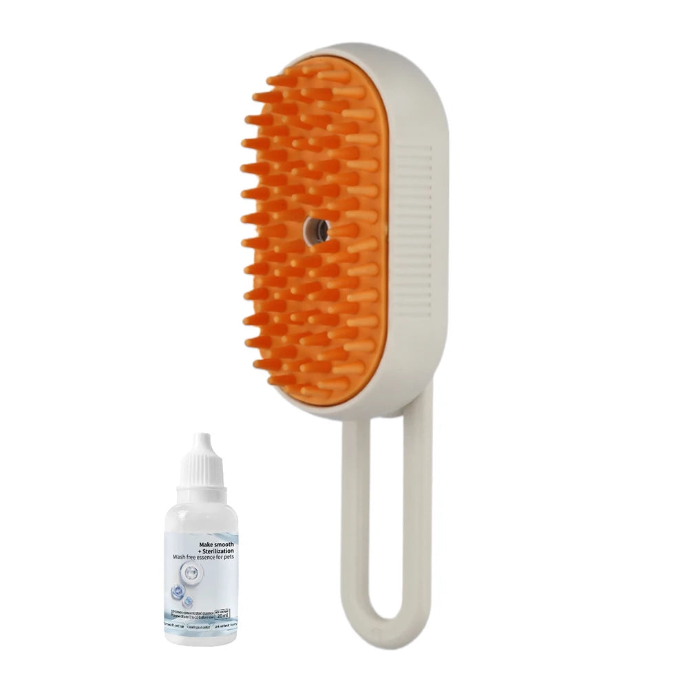 USB Rechargeable Soft Brush With Electric Water Spray Cat Dog Grooming Comb for Washing Brushing for Short Long Haired Pets