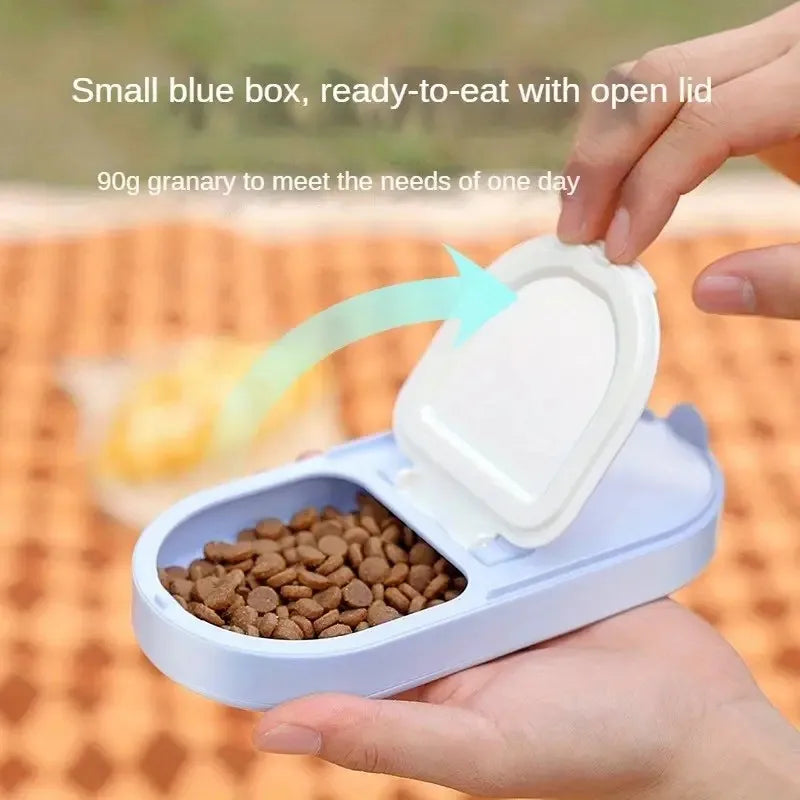 Pet Pal Water Bottle - Portable Water Dispenser Feeder for Cats, Dogs, Rabbits, and Small Pets with Drinking Cup, Food Container