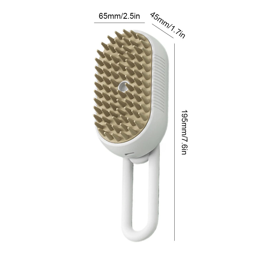 USB Rechargeable Soft Brush With Electric Water Spray Cat Dog Grooming Comb for Washing Brushing for Short Long Haired Pets