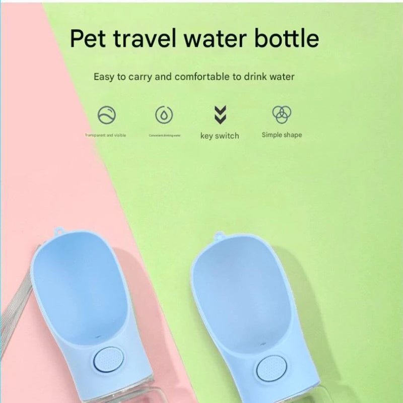 Leak-Proof Dog Water Bottle with Collapsible Bowl - Portable Pet Hydration for Travel, Hiking, Walking, Outdoor Adventures - Dur