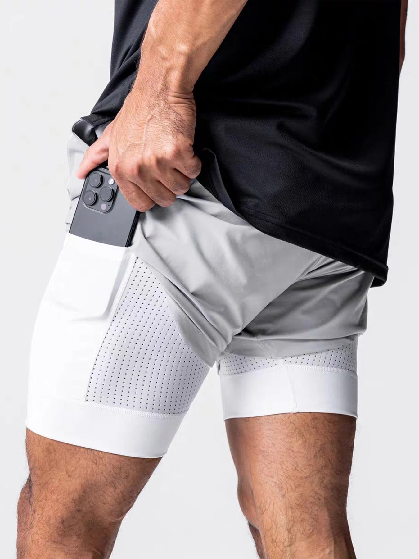 Men’s Double-Layer Sports Shorts