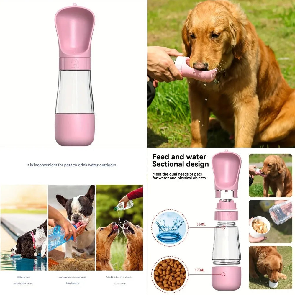 Portable Dog Water Cup - Outdoor Travel Feeding Cup, Water Dispenser & Food Supplies for Pets