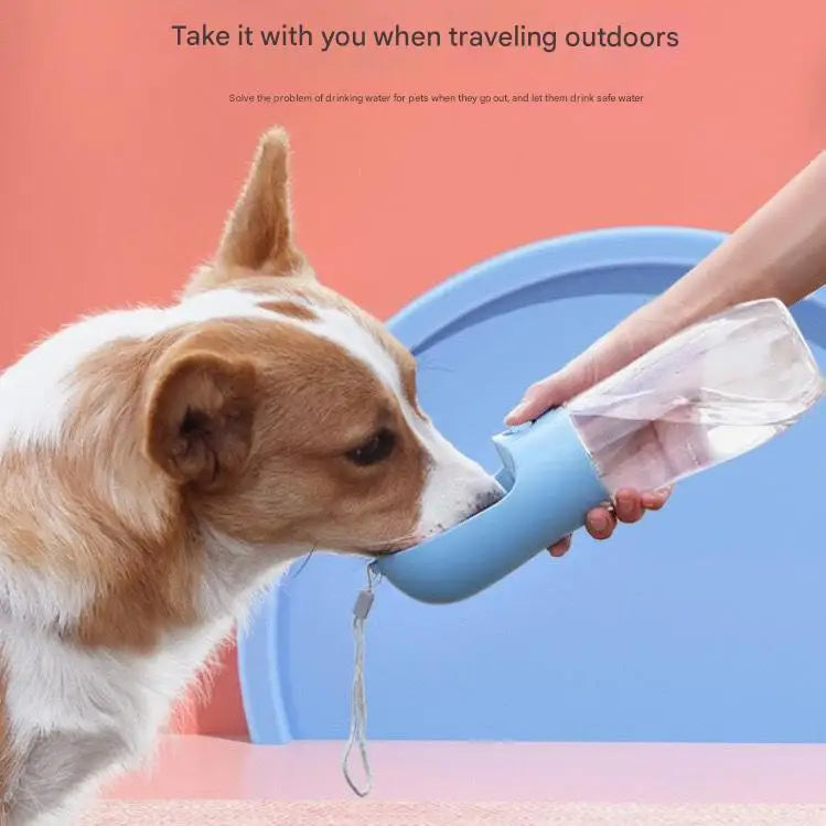 Portable Leakproof Dog Water Bottle for Hiking, Travel & Outdoor Adventures, Pet Hydration Dispenser with Spout, Durable Plastic