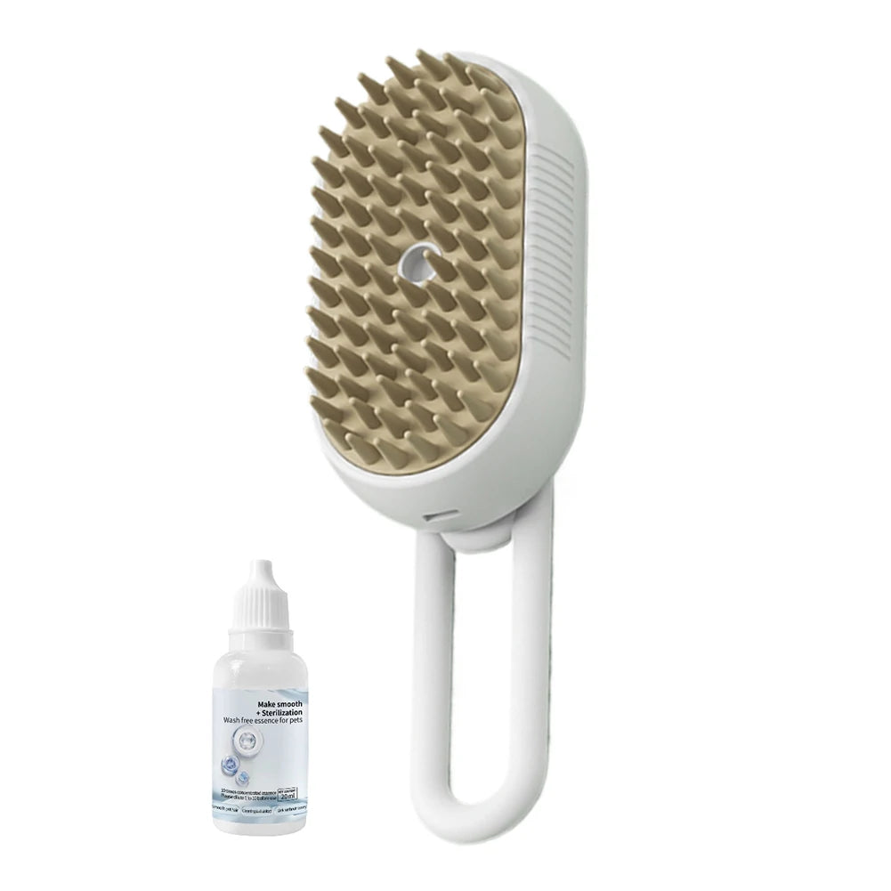 USB Rechargeable Soft Brush With Electric Water Spray Cat Dog Grooming Comb for Washing Brushing for Short Long Haired Pets