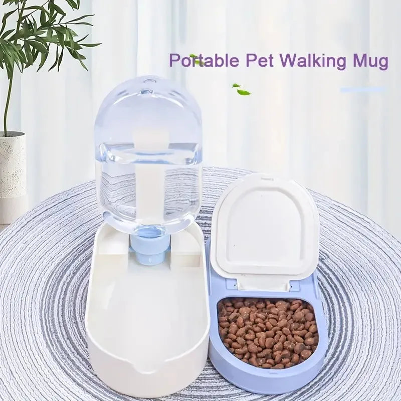 Leakproof Collapsible Pet Water & Food Bottle, BPA-Free Travel Design for Dogs & Cats, Portable for Hiking, Camping, Walking, Ou