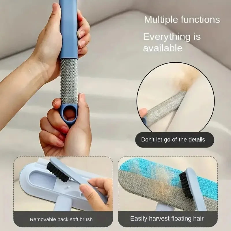 Durable Long-Handle Pet Hair Remover Brush for Dogs: Nylon , Perfect for Grooming and Cleaning