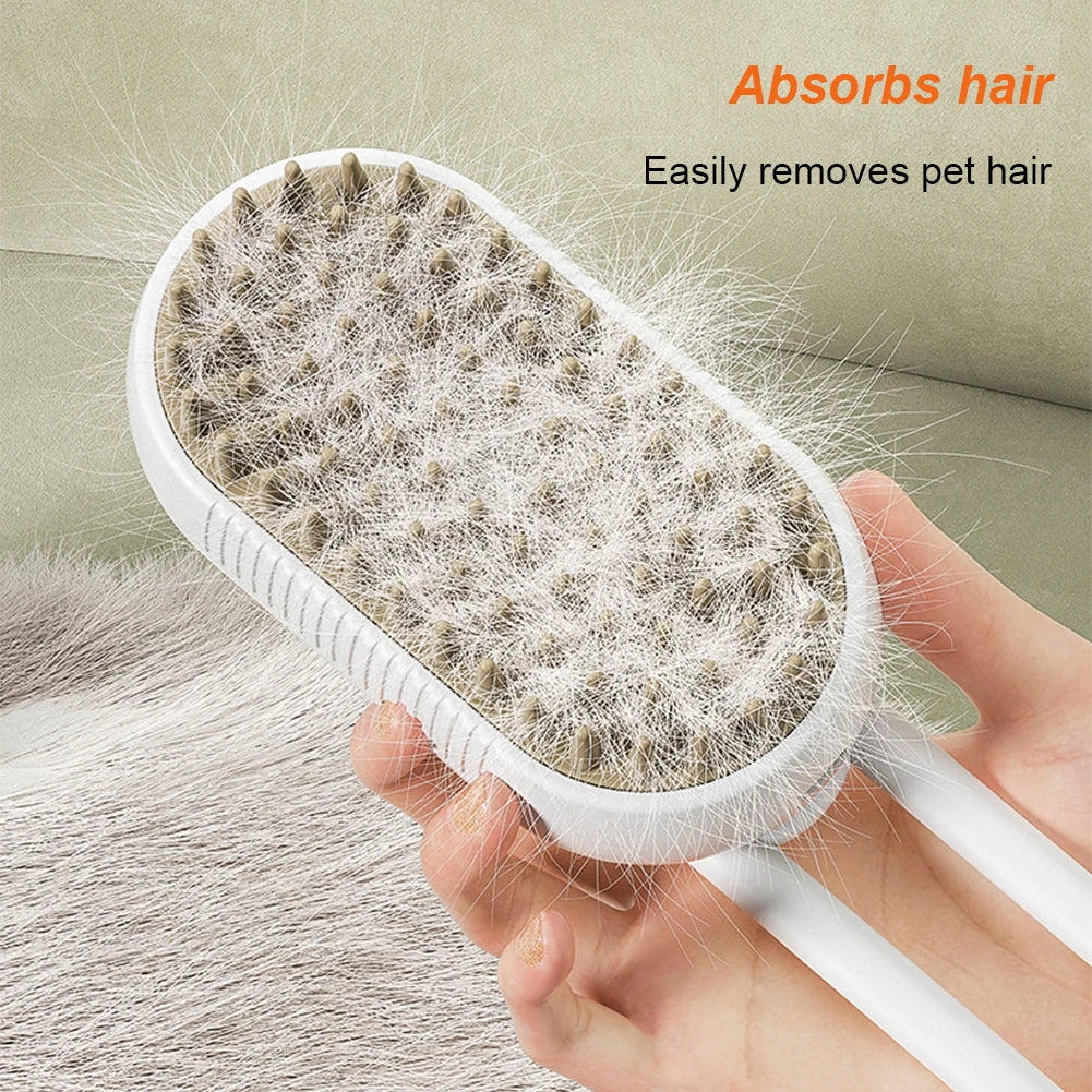 USB Rechargeable Soft Brush With Electric Water Spray Cat Dog Grooming Comb for Washing Brushing for Short Long Haired Pets