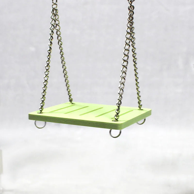 Cute Parrot Hamster Small Swing Shake Suspension Toy Hanging Bed Pet Products Entertainment Exercise Toys