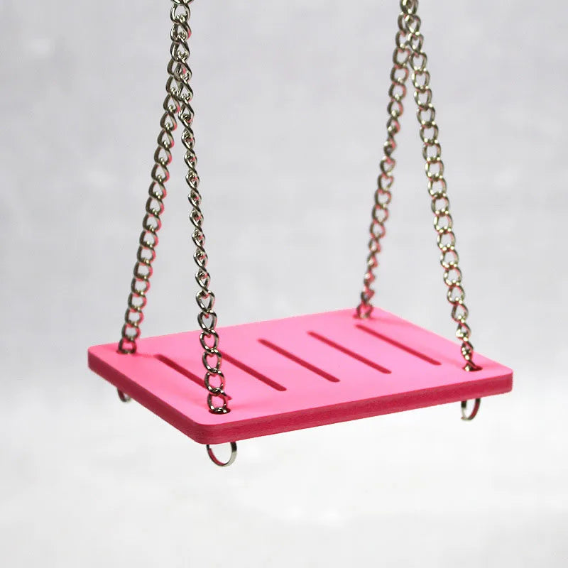 Cute Parrot Hamster Small Swing Shake Suspension Toy Hanging Bed Pet Products Entertainment Exercise Toys