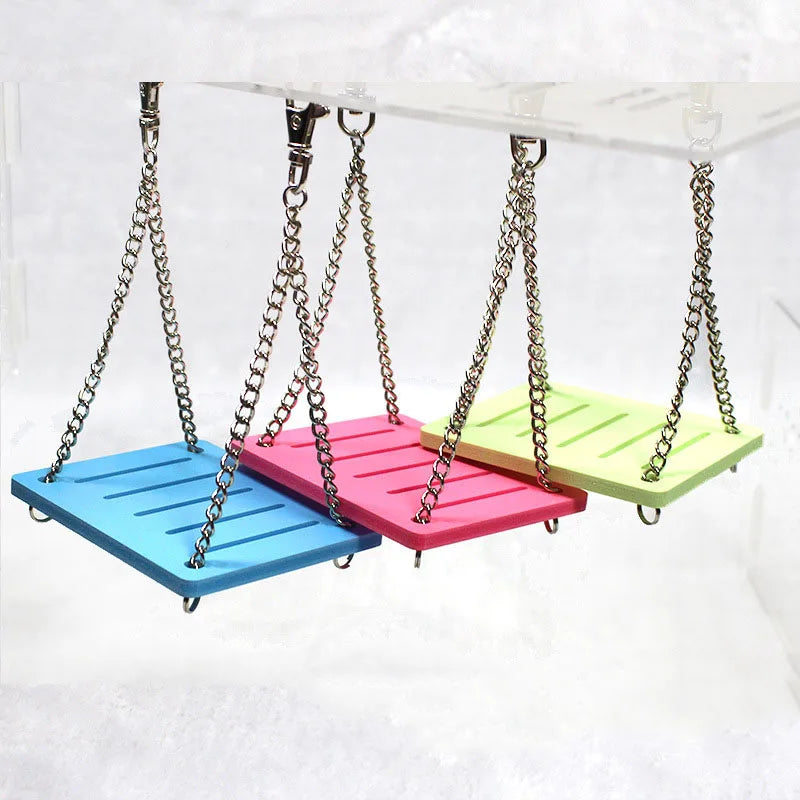 Cute Parrot Hamster Small Swing Shake Suspension Toy Hanging Bed Pet Products Entertainment Exercise Toys