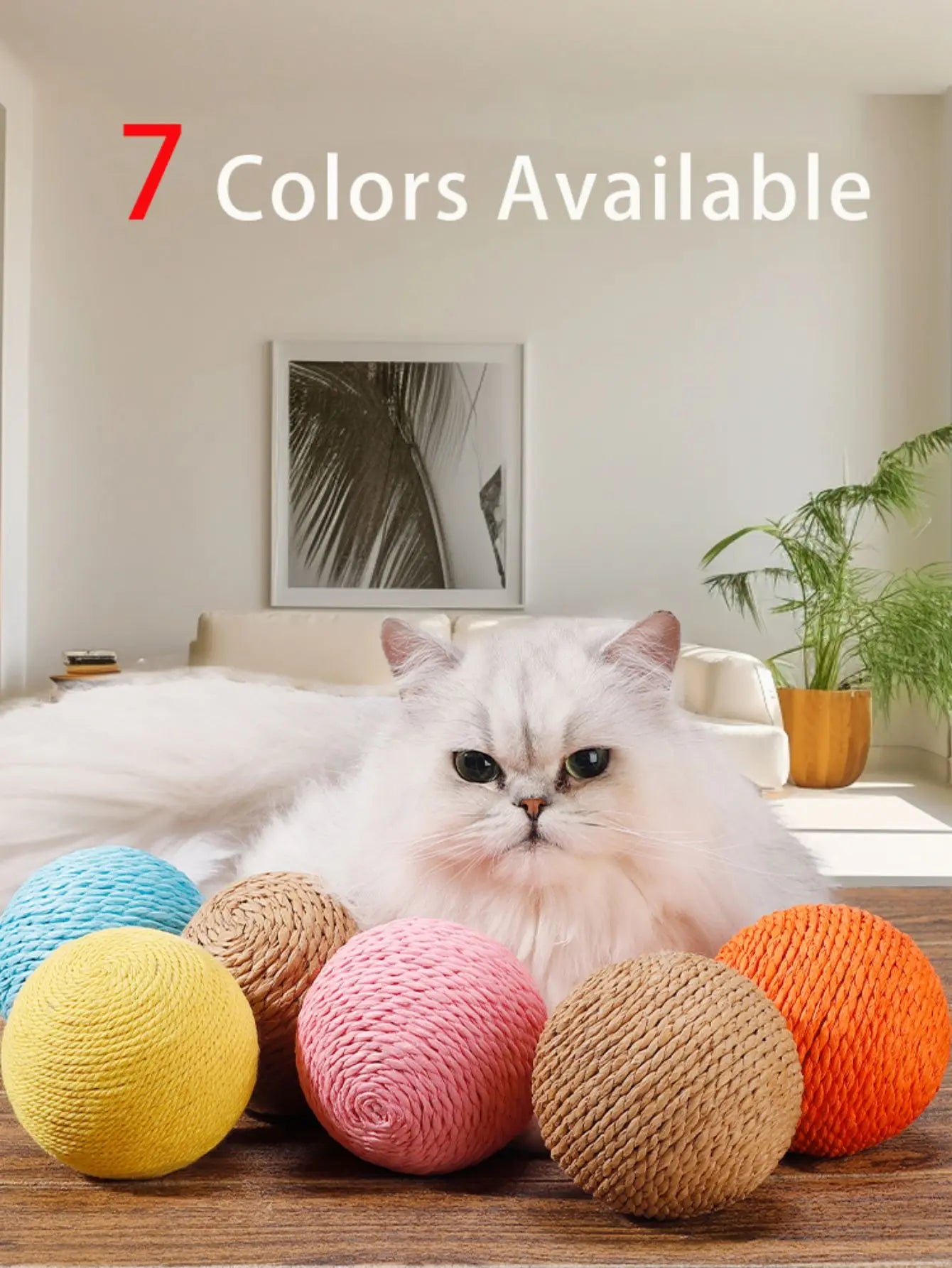 10CM Interactive Sisal Scratching Ball Teeth Cleaning Anti Bite Sounding