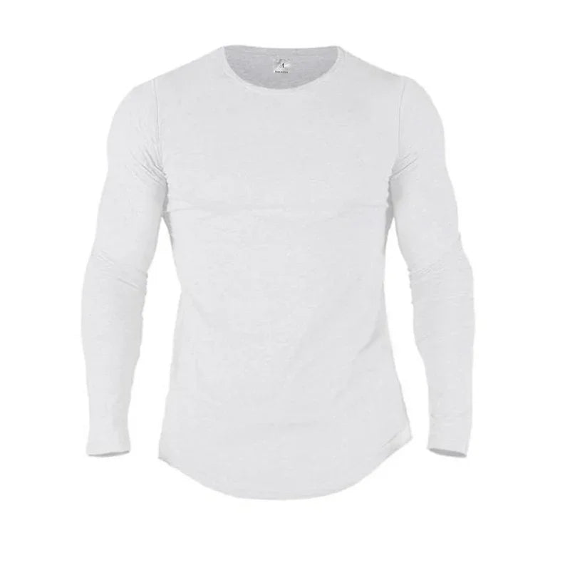 Men’s Slim-Fit Long Sleeve Cotton T-Shirt