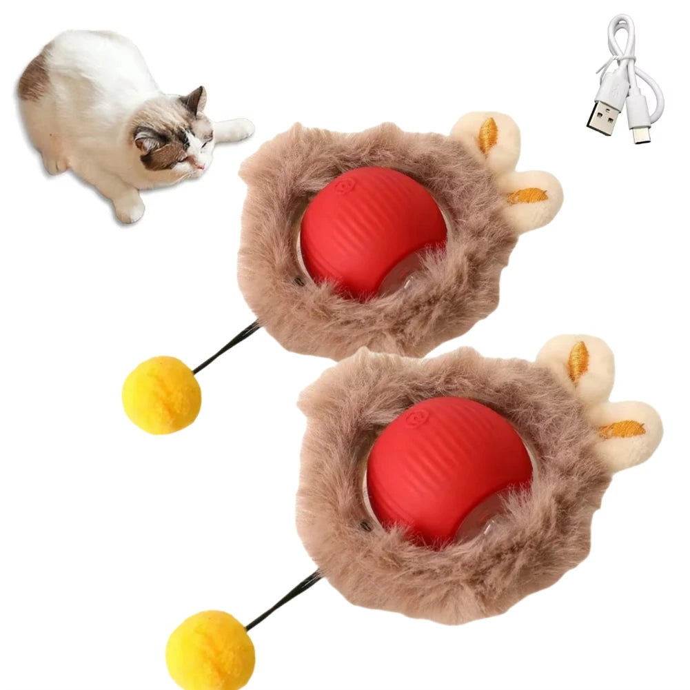 1/2PCS Interactive Ball Electric Rolling USB Rechargeable