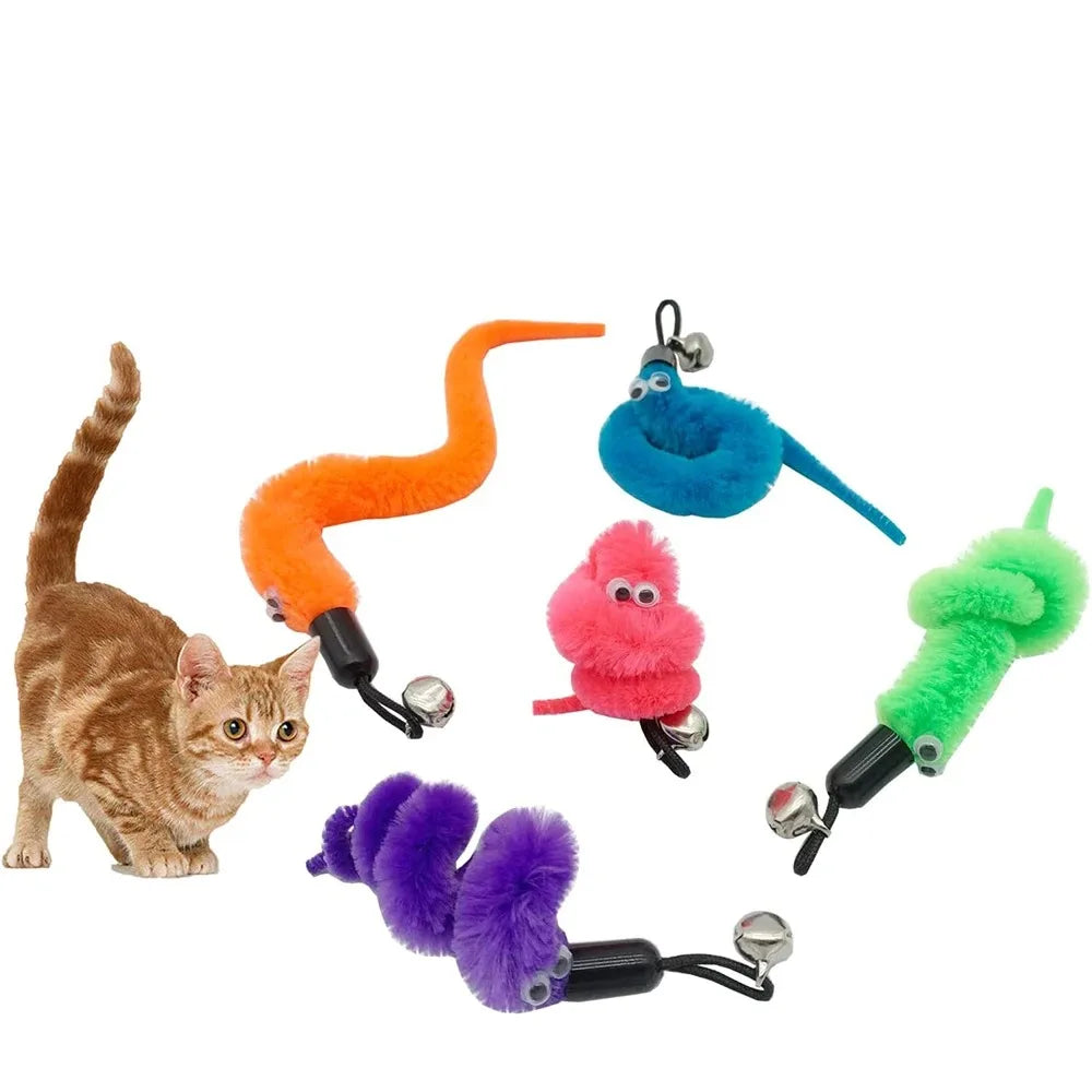 Hot Cat Toys Wand Refills Interactive Cat Toy Replacement Worm Cat Worms Refill Attachments Cat Toy Worms Refills for Cat Wand