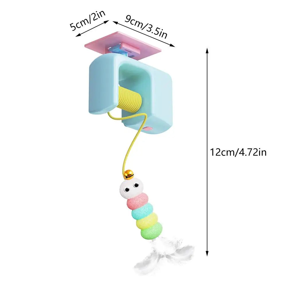 Electric Interactive Cat Teasing Stick Toy Elastic Rope Automatic Flying Bird Cat Toy Pet Stress Relief Toys For Cats