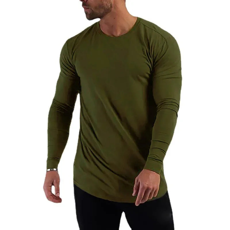 Men’s Slim-Fit Long Sleeve Cotton T-Shirt