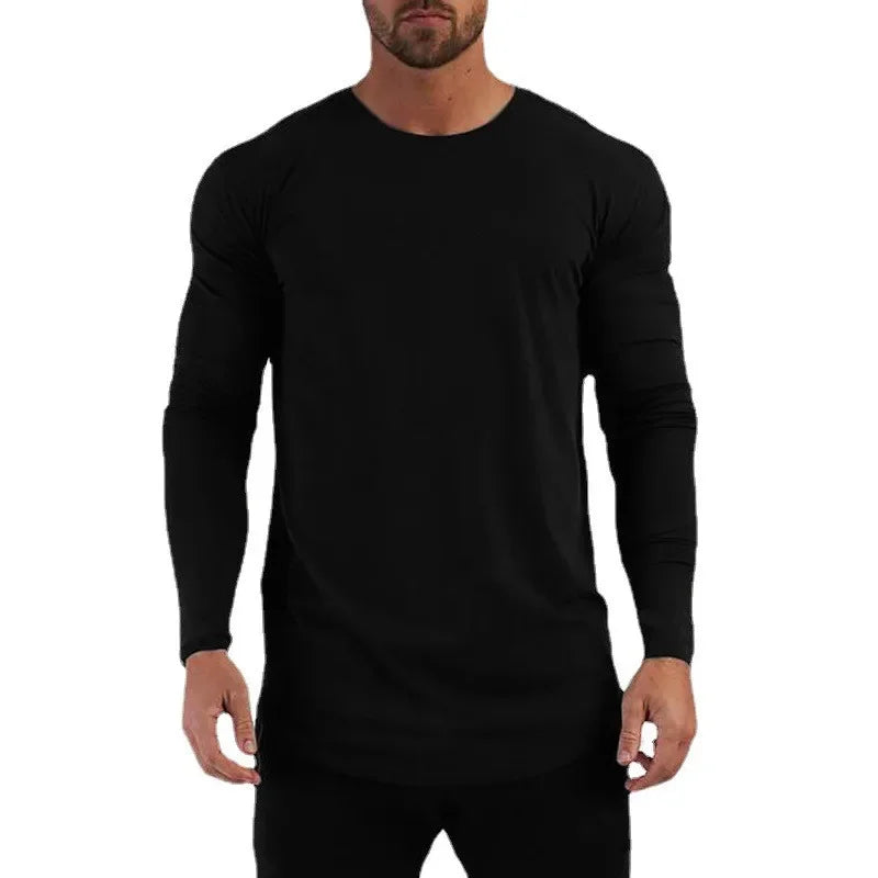 Men’s Slim-Fit Long Sleeve Cotton T-Shirt