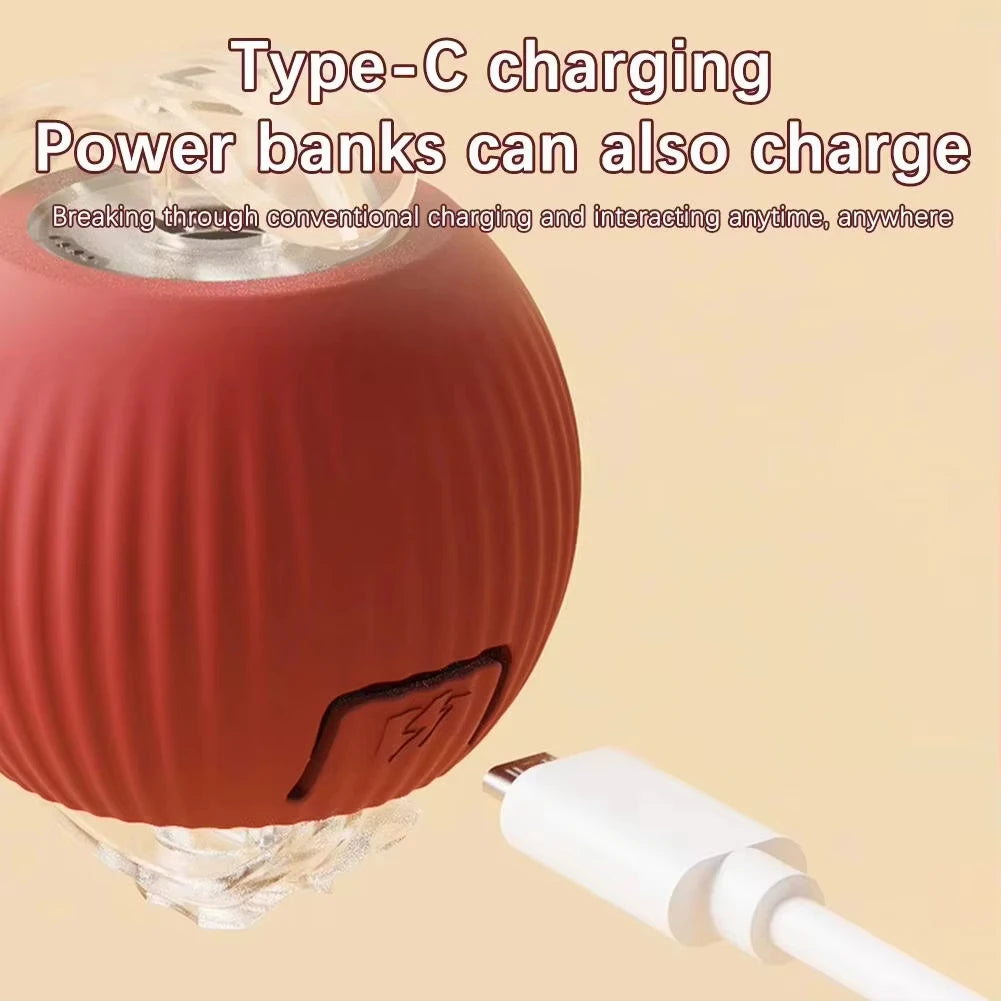 1/2PCS Interactive Ball Electric Rolling USB Rechargeable