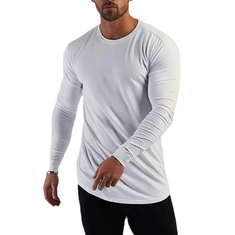 Men’s Slim-Fit Long Sleeve Cotton T-Shirt