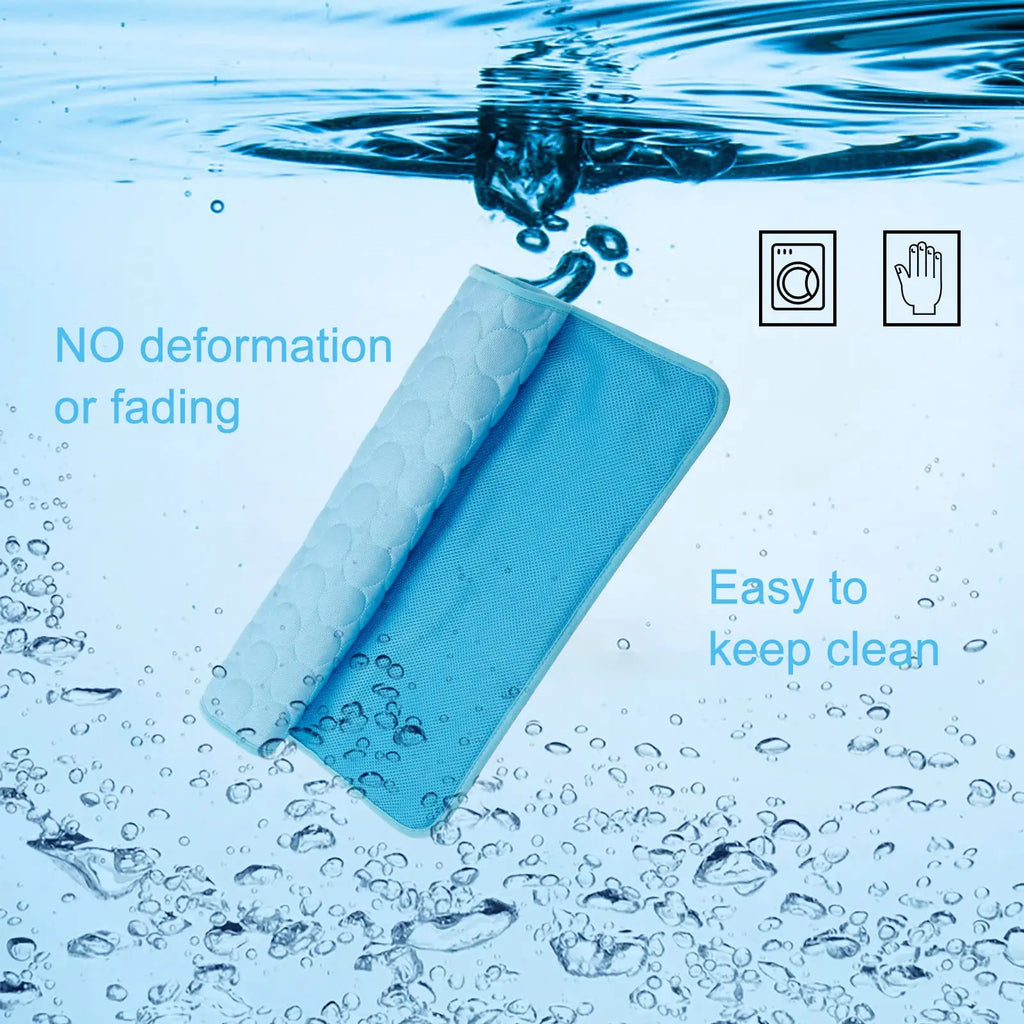 Dog Cooling Mat Large Cooling Pad Summer Pet Bed for Dogs Cats Kennel Pad Breathable Pet Self Cooling Blanket Dog Crate Sleep