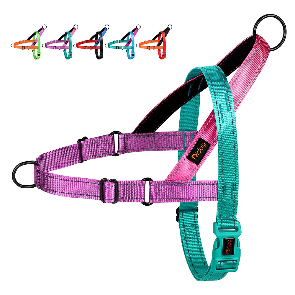 Reflective Nylon Dog Harness Adjustable Pet Dogs Training Harnesses No Pull Pet Pug Pitbull Walking Vest For Small Large Dogs