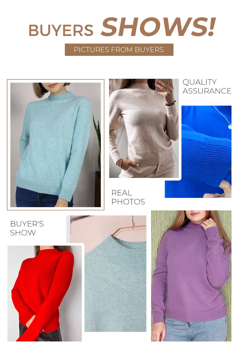 Women’s 100% Merino Wool Cashmere Sweater