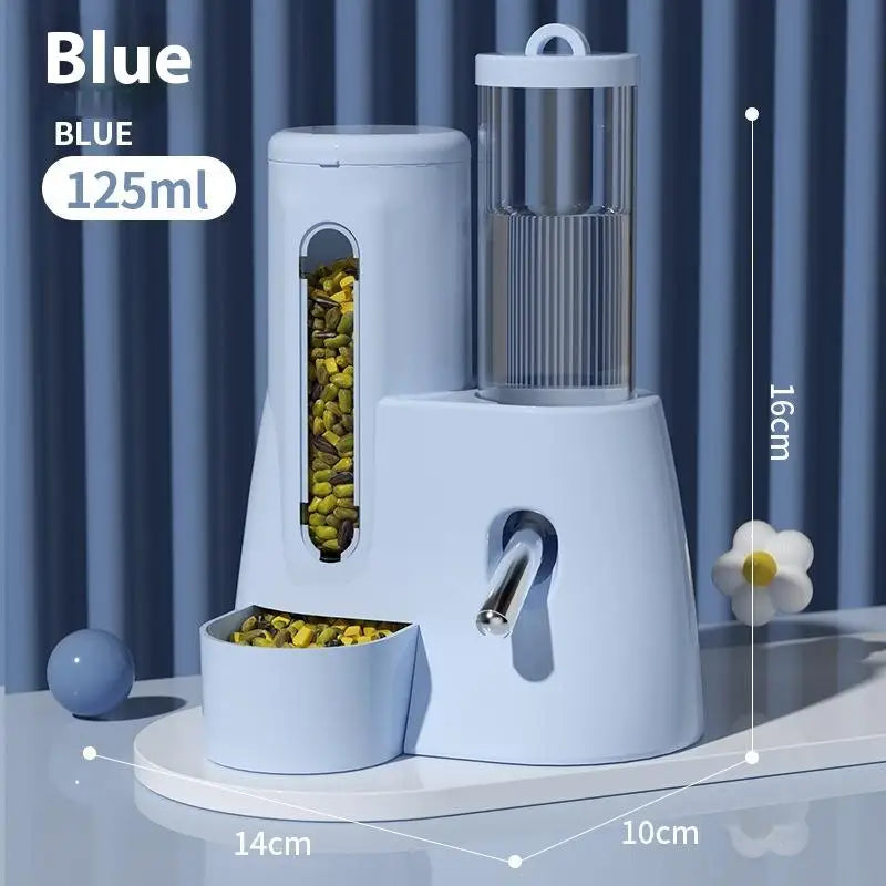 2In1 Hamster Feeder And Waterer Large Capacity Leakproof Automatic Feeder Food Water Dispenser Leak Proof Food Feeding Supplies