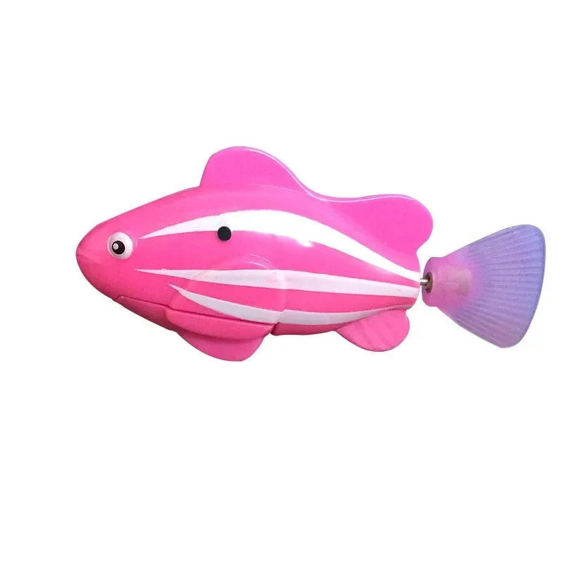 Cat Toy LED Inductive Interactive Swimming Robot Fish Toys Glowing Electric Fishs Stimulate Kitten Hunting Instinct Pet Products