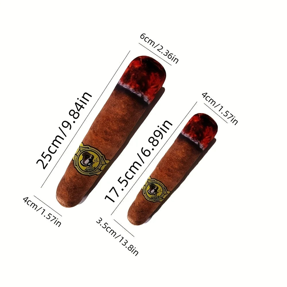 1pc Plush Dog Toy, Cute Dog Birthday Gift, Dog Chew Toy For Medium & Large Dogs (Cigar Shape)