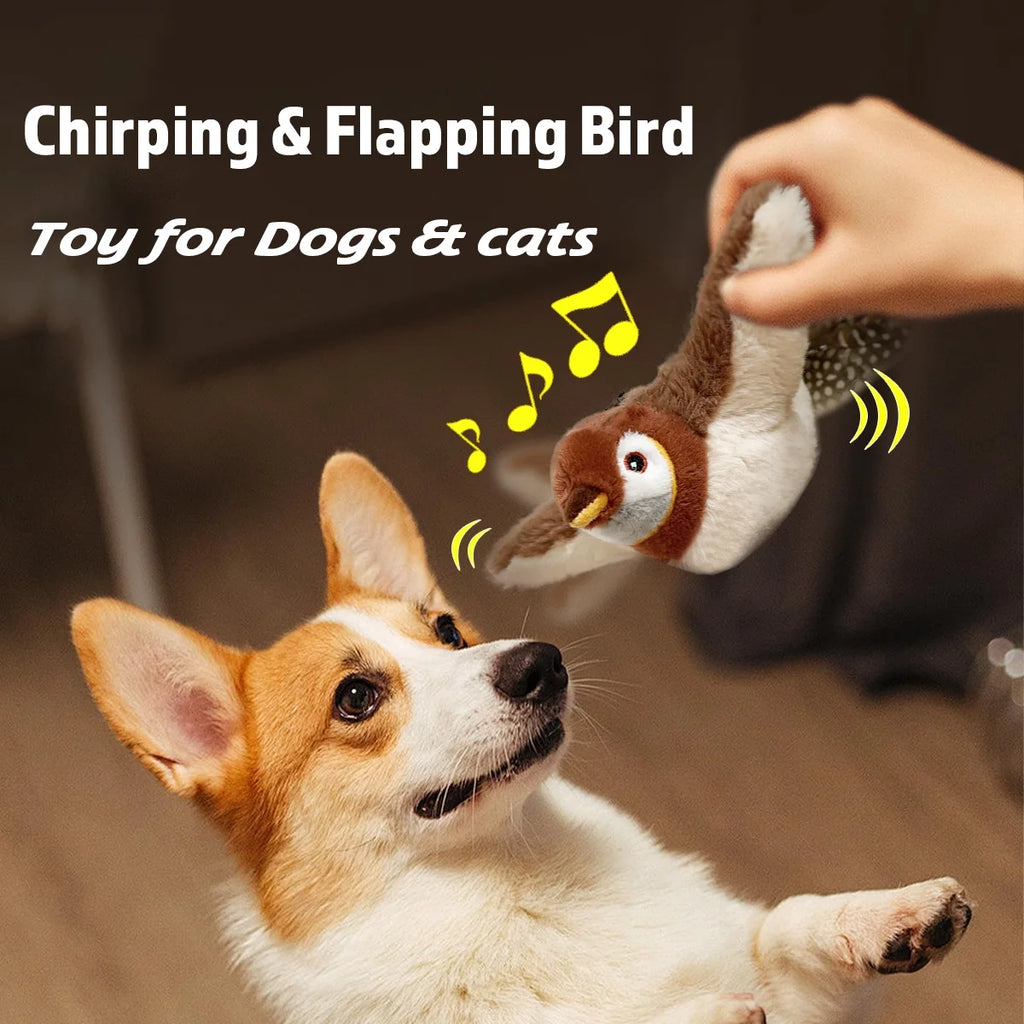 Simulated Bird Cat Toy Interactive Rechargeable Catnip Touch Activated Plush