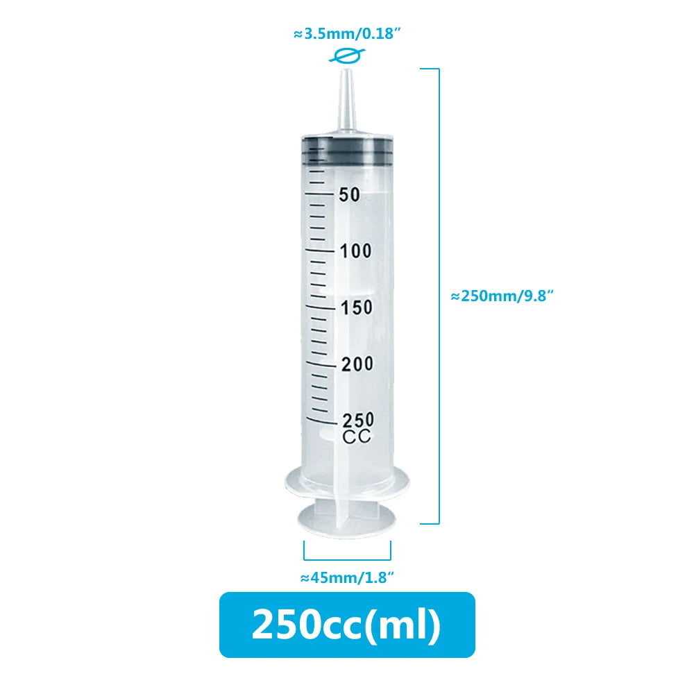 Multifunction 100ml-550ml Syringe Large Capacity With 100cm Hose Pump Measuring Washable Injector For Pet Feeding Oil Glue Fluid