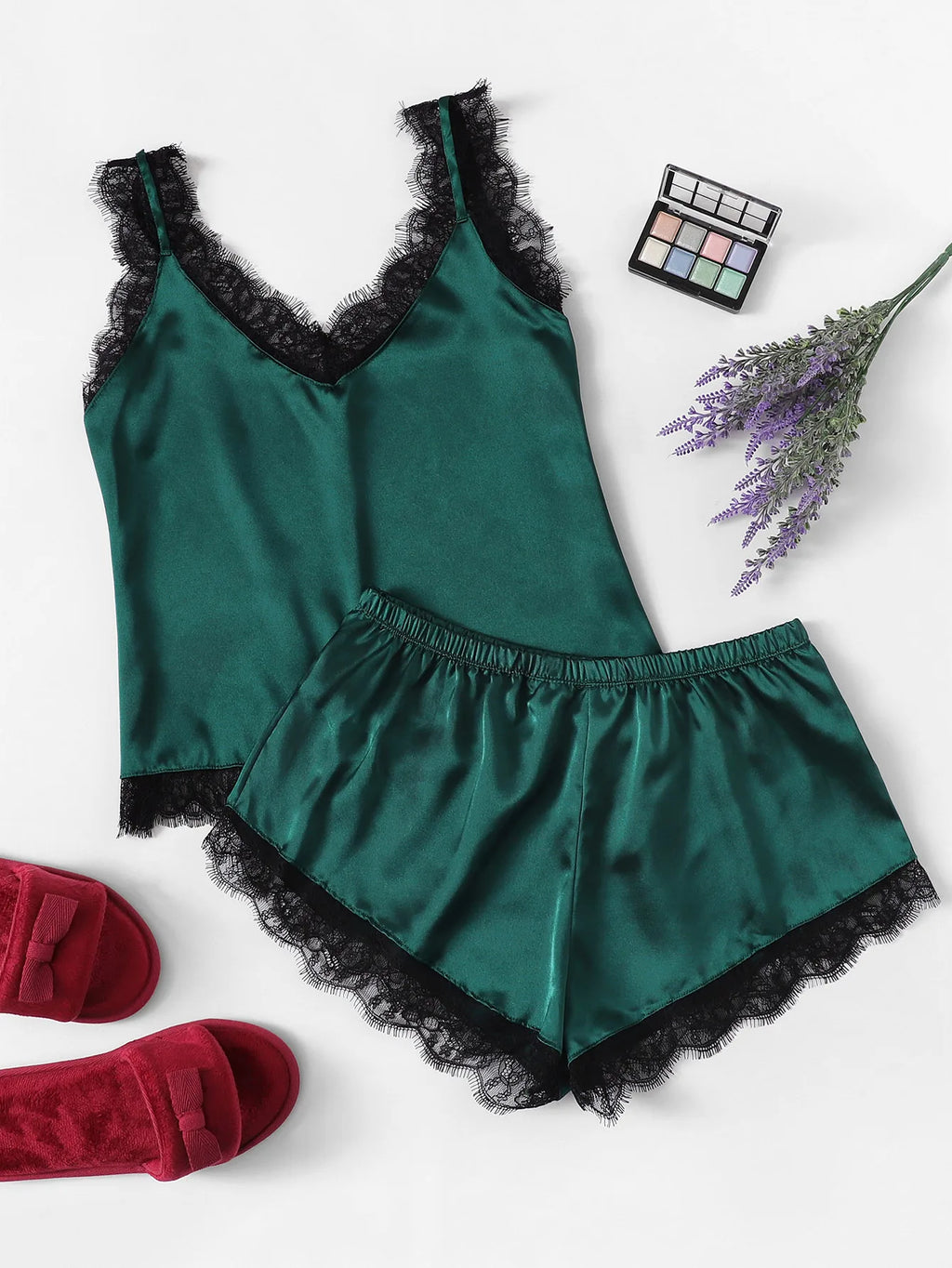 Women’s Satin Lace Sleepwear Set