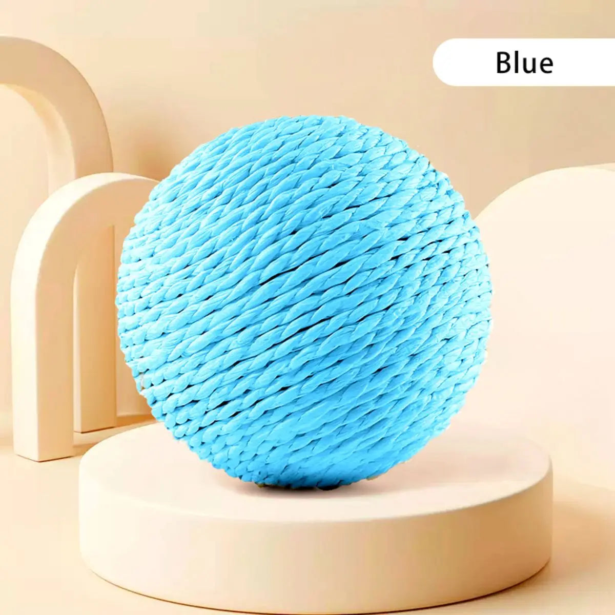 10CM Interactive Sisal Scratching Ball Teeth Cleaning Anti Bite Sounding