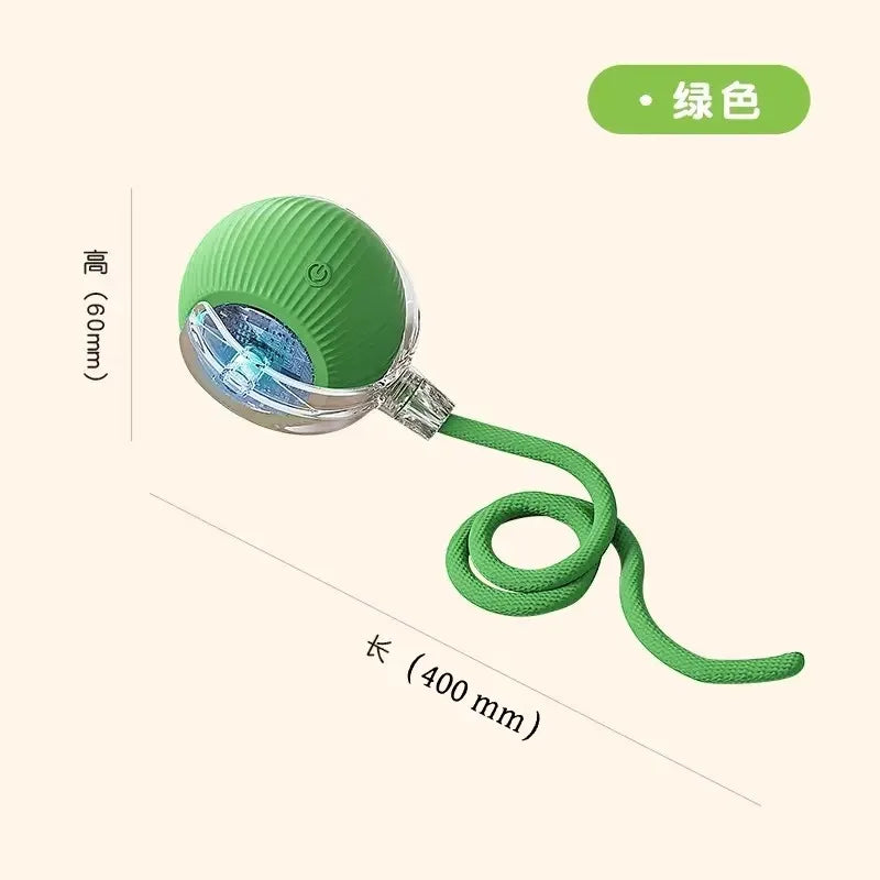Rechargeable Smart Pet Interactive Toy,Cat Interactive Ball Toy, Automatic Rolling Ball with Tail, , Intelligent Mouse for Cat