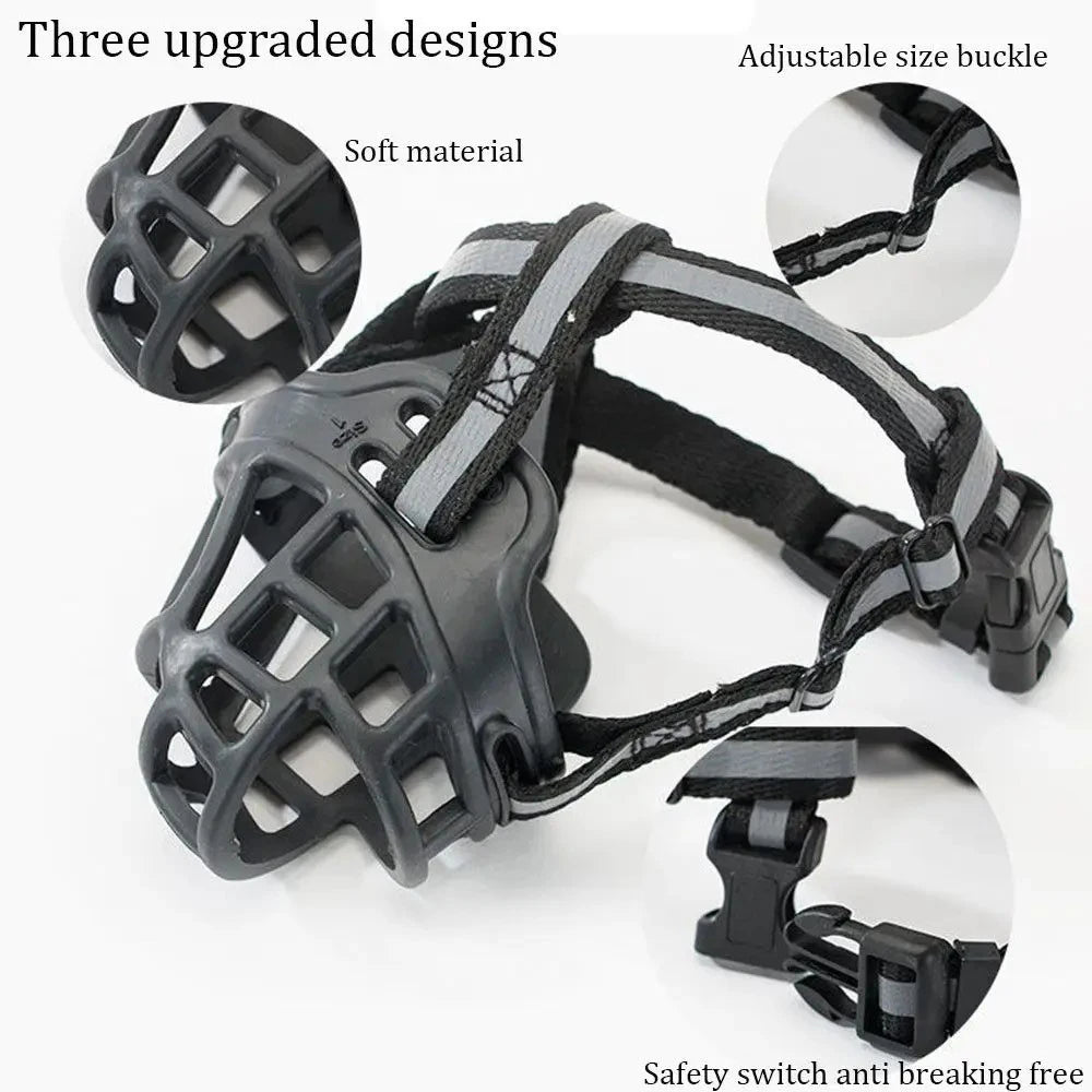 1pc/2pcs Medium And Large Dog Comfortable Breathable Muzzle Guard Anti-Barking Muzzle Basket Pet Mask for Medium to Large Dogs
