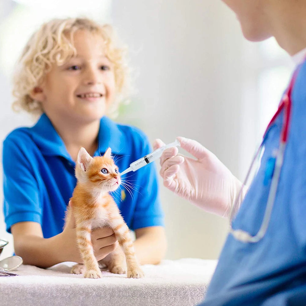 100ml Measuring Syringe Glue Filling Feeding Syringe Nutrient Sterile Plastic Syringe Watering Refilling for Animal Food Feeding