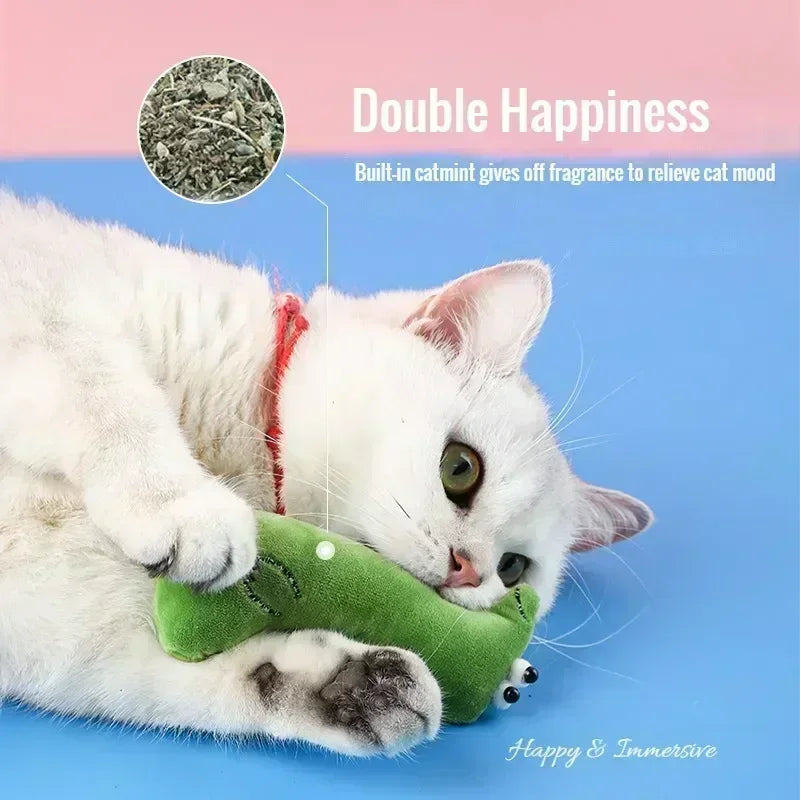 Catnip Cats Toy with Catnip Plush Cat Toys for Kitten Teeth Grinding Thumb Pillow Chewing Toy Claws Thumb Bite Pet Accessories