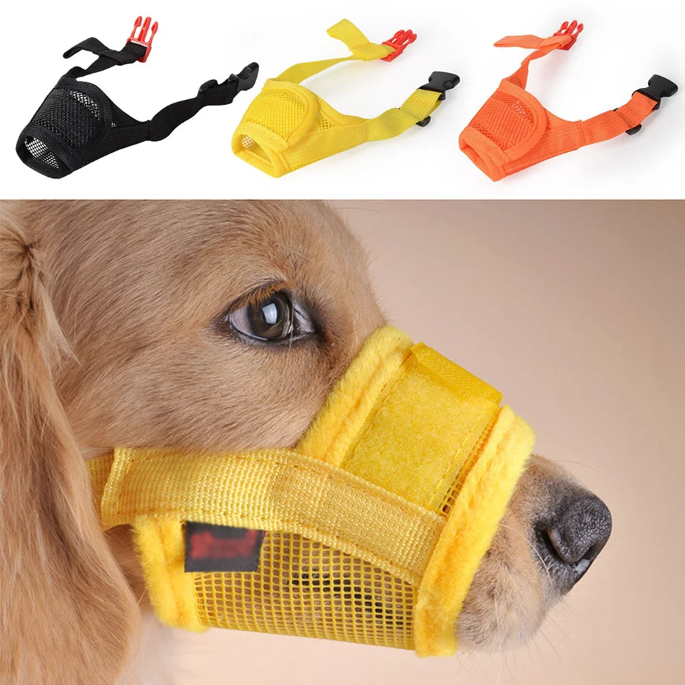 Anti Barking Dog Muzzle for Dogs Adjustable Mesh Breathable Pet Mouth Cover Muzzle for Small Medium Dog Anti-biting Pet Supplies