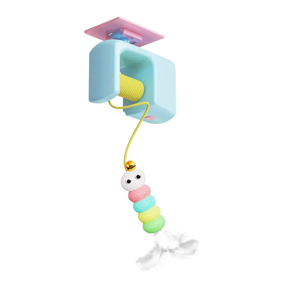 Electric Interactive Cat Teasing Stick Toy Elastic Rope Automatic Flying Bird Cat Toy Pet Stress Relief Toys For Cats
