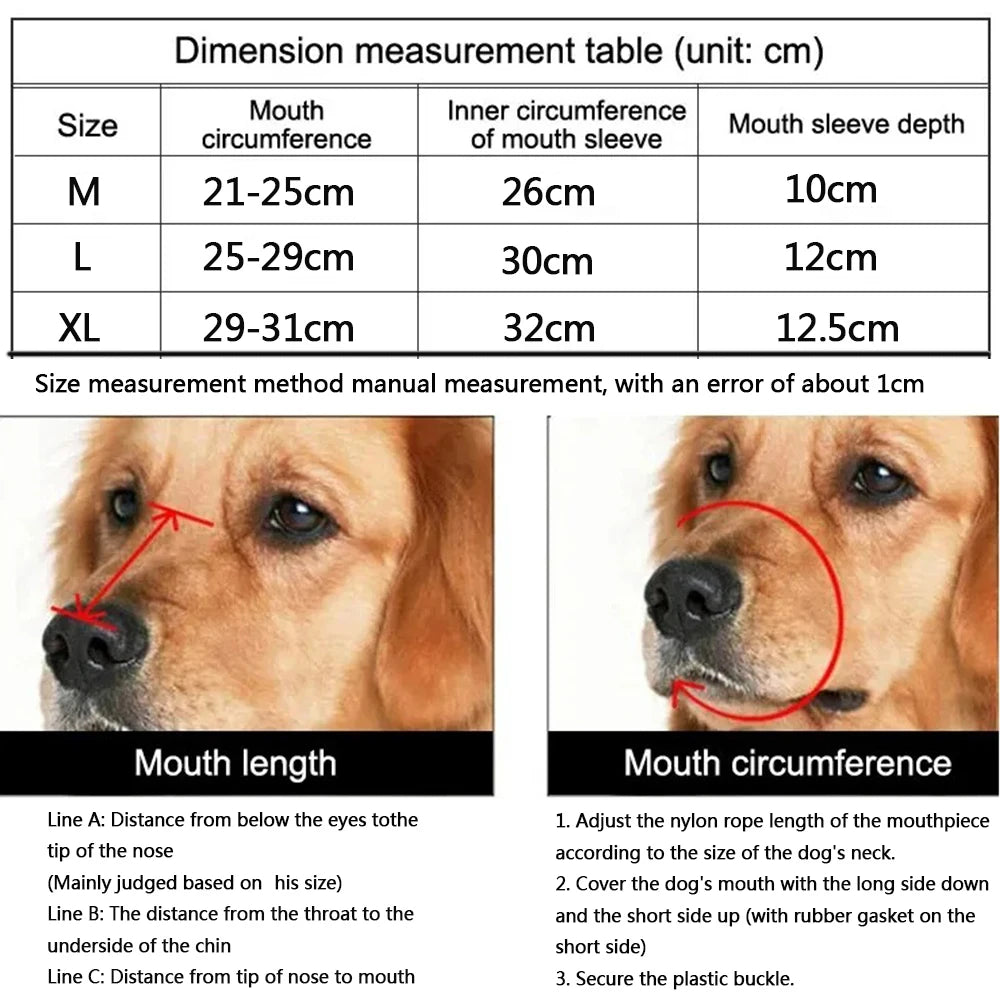 1pc/2pcs Medium And Large Dog Comfortable Breathable Muzzle Guard Anti-Barking Muzzle Basket Pet Mask for Medium to Large Dogs