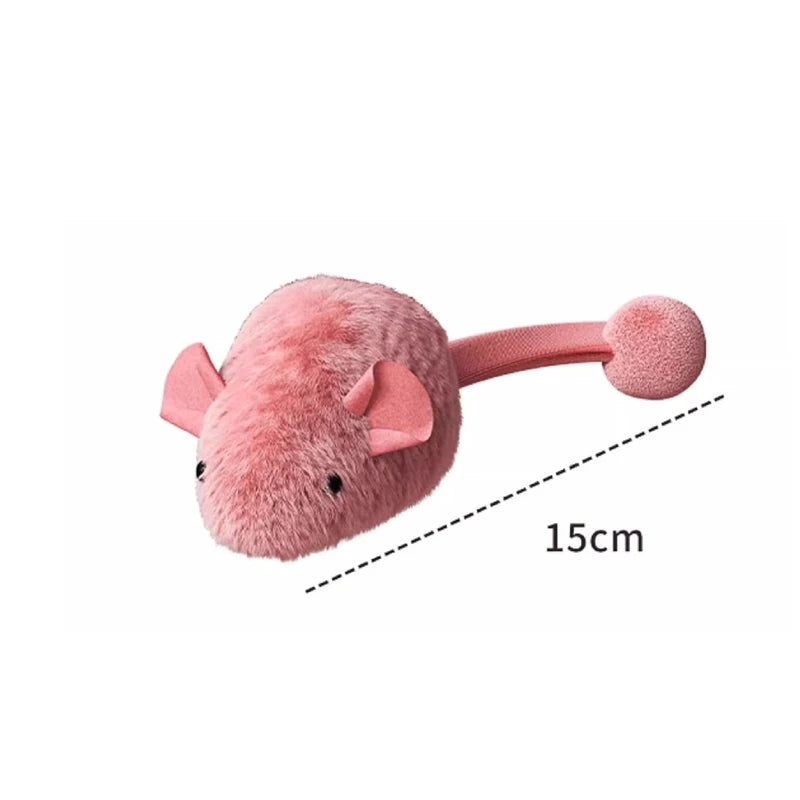 Interactive Plush Mouse Cat Toys Simulation Mice Kitten Self-Playing Plush Toys Indoor Pet Cats Chew Toy