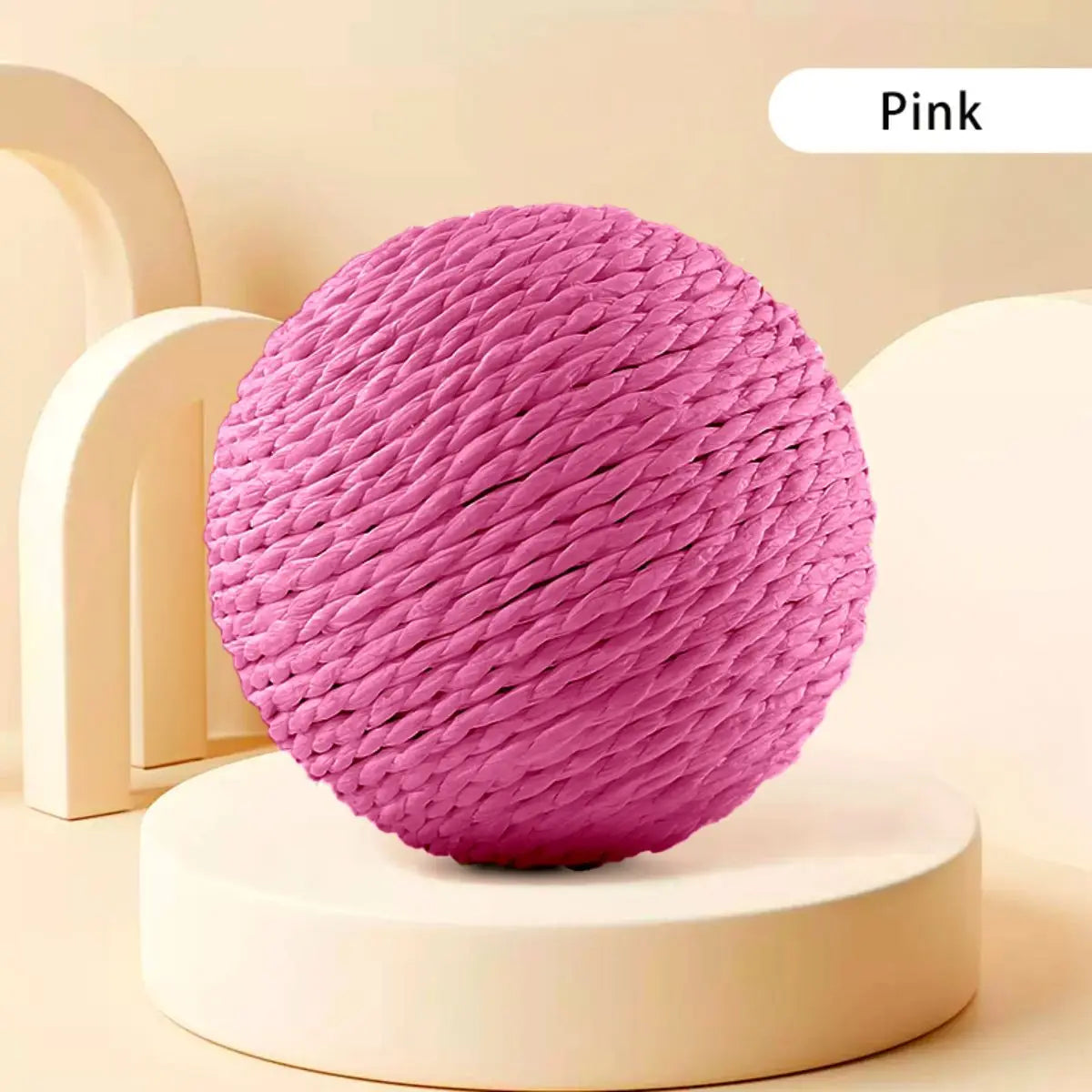 10CM Interactive Sisal Scratching Ball Teeth Cleaning Anti Bite Sounding