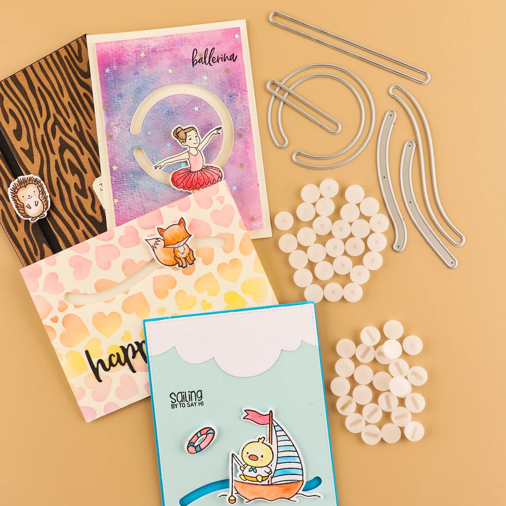 Creative Gliders with Double-Sided Adhesive Circle