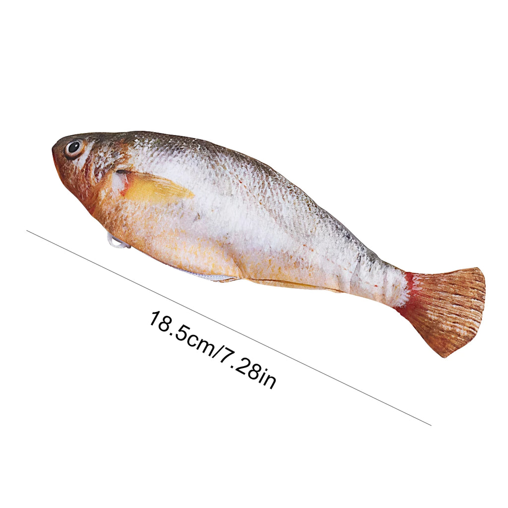 Simulation Fish Catnip Toy Anti-Bite Activated Kitten Toy Interactive Cat Exercise Toys for All Breeds Cat Kicker