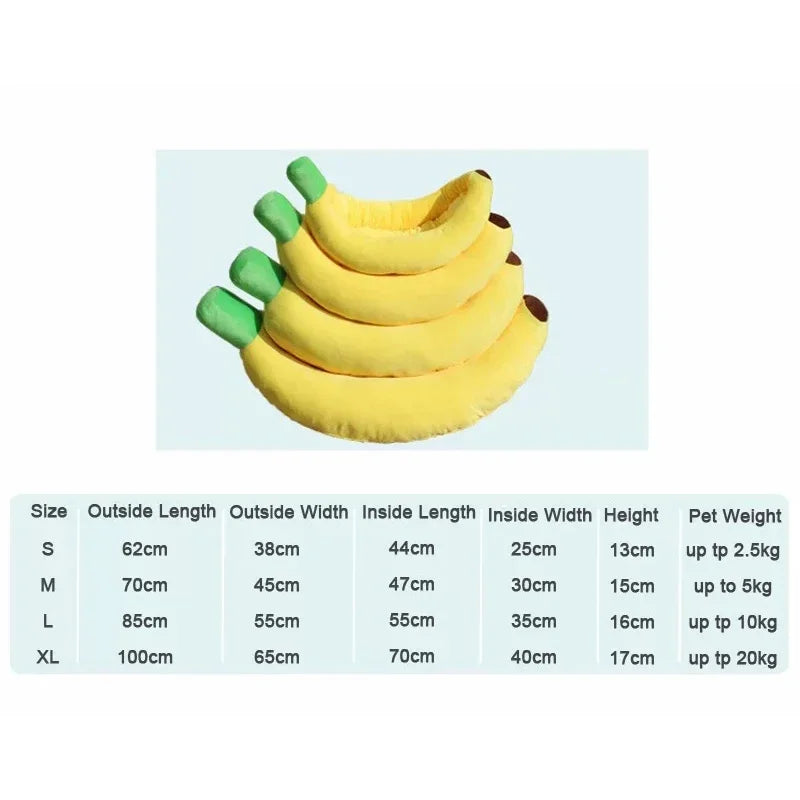 Dog Bed Yellow Banana Cute Soft Pet  for Dogs Cats S Sofa Warm Nest Creative Detachable  House All Seasons Suit