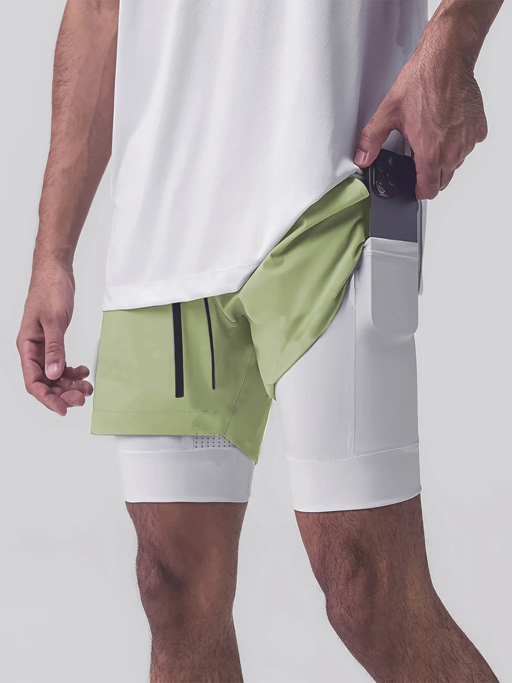 Men’s Double-Layer Sports Shorts