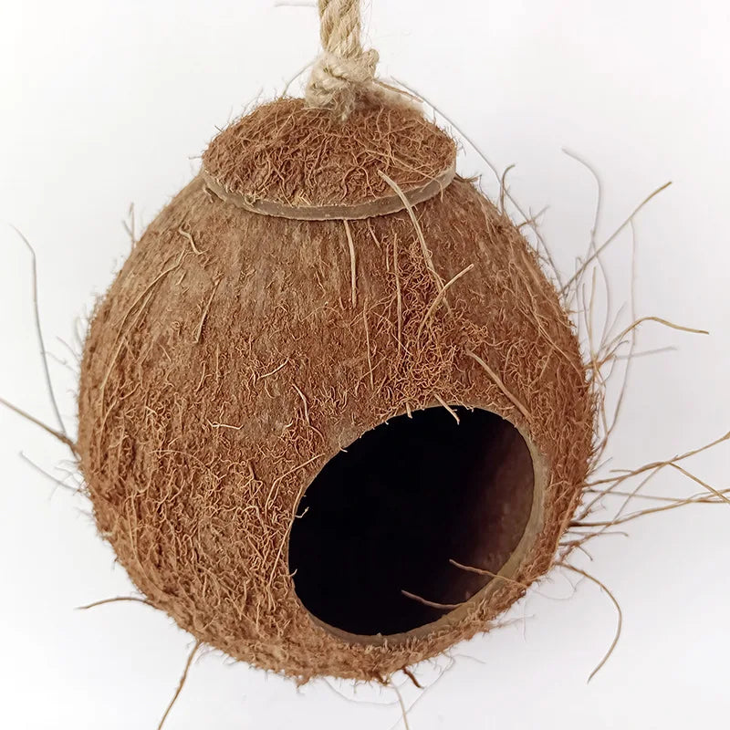 Coconut Bird Nest Parrot Nest Bird Cage Hanging Nest Accessories Parrot Warm Breeding Box