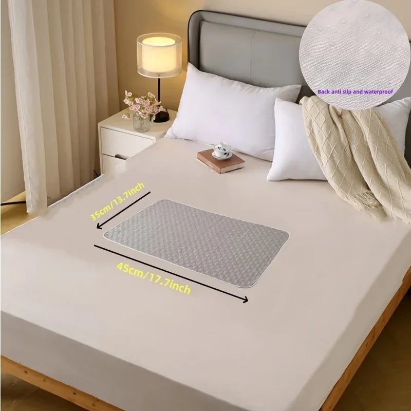 Washable Incontinence Pads for Elderly & Pets - Leak-Proof Bed Care Mats, Ideal for Menstruation & Home Use, Multiple Sizes